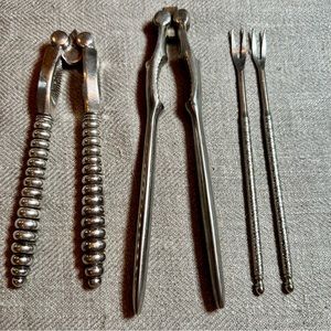 Vintage nutcrackers and lobster/crab picks